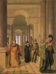 The Main Staircase of the Louvre, 1817